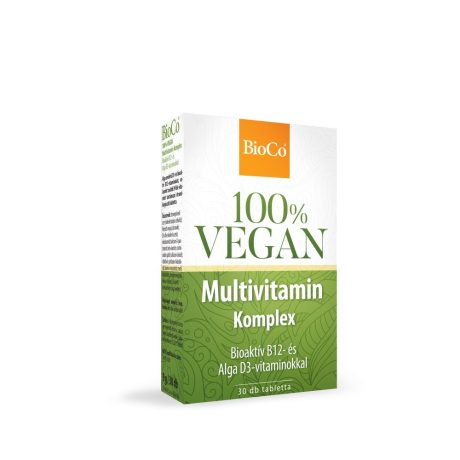 BIOCO 100% VEGAN Multivitamin Komplex Bioaktív B12- és alga D3-vitaminokkal 30 db