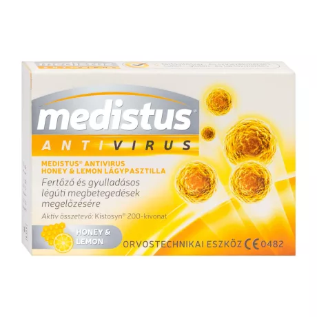 MEDISTUS ANTIVÍRUS pasztilla méz-citrom ízű 10 db
