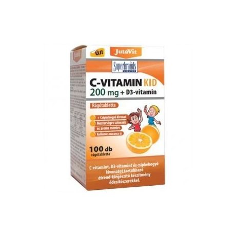 Jutavit C-Vitamin Kid 200mg+D3 Vitamin 100db