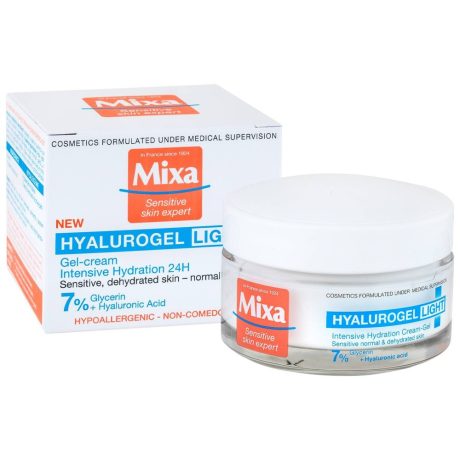 MIXA Hyalurogél intenzív hidratáló krém (7%) érzékeny és dehidratált bőrre 50 ml