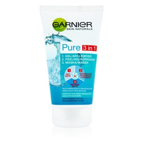 Garnier Skin Pure 3in1 mélytisztító gél tubus 150ml