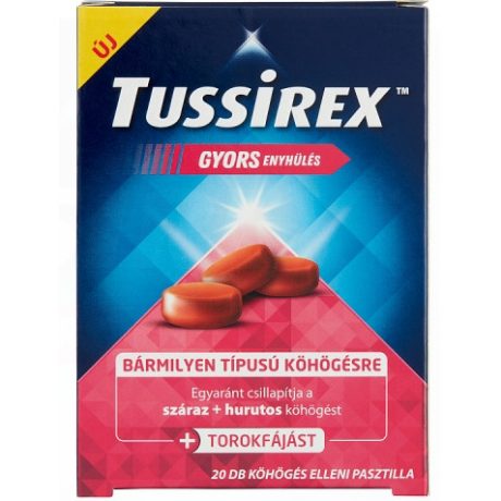 TUSSIREX pasztilla köhögés ellen 20 db