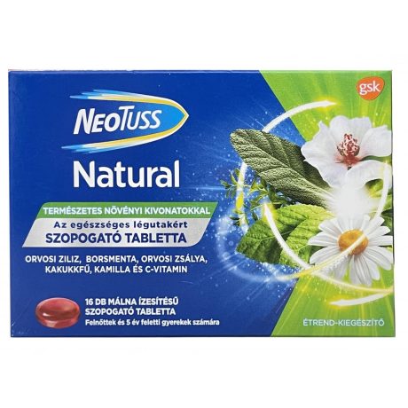 NEOTUSS NATURAL szopogató tabletta 16 db - Medicinanet.hu gy